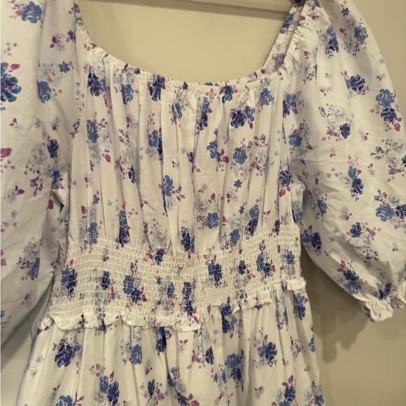 NWT LoveShackFancy x Target Gemma in White Floral Puff-Sleeve Maxi Dress XS - Picture 11 of 16